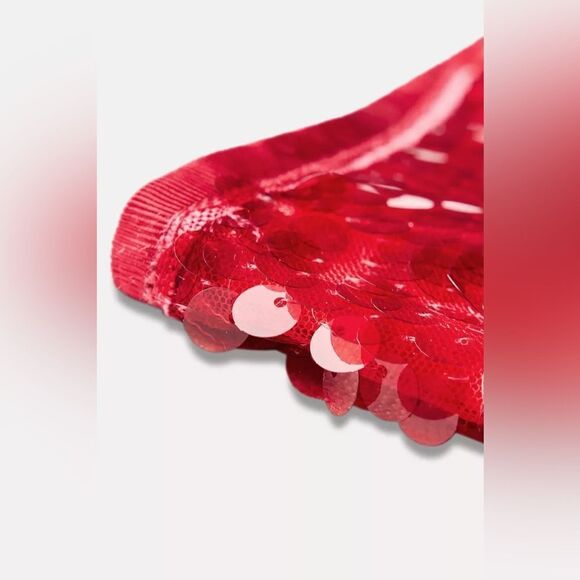 ZARA ZW COLLECTION RED SEQUIN SKIRT - Picture 14 of 16
